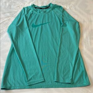 Nike Dri Fit Swim Aqua Long Sleeve Top Size Large